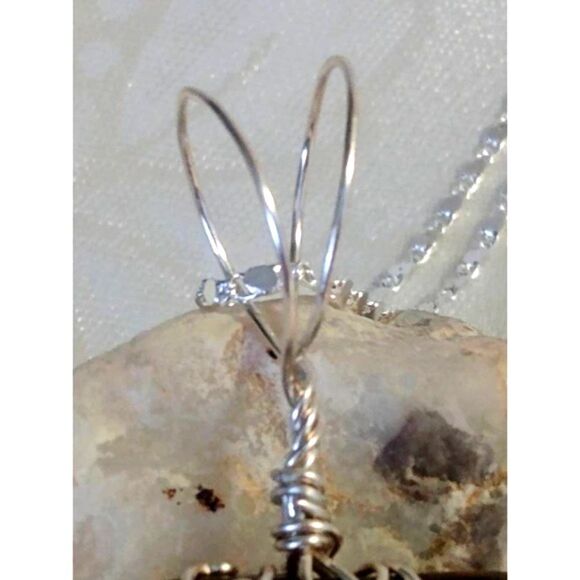 TIGERS EYE Stone Pendant on Silver Plated 26" Chain - Picture 7 of 8